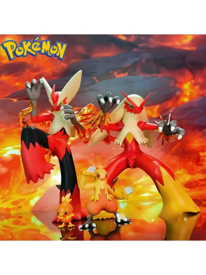 Potdemiel Blaziken Evolutionary Group Actionfiguren, Pokémon, PVC - Bild 4