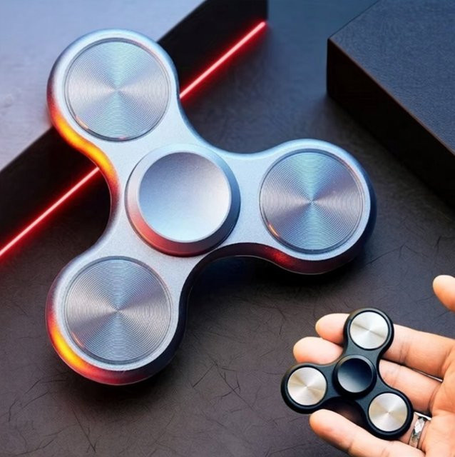 soulbao Fidget Spinner, Aluminiumlegierung, Metall, dreiflügelig - Bild 1