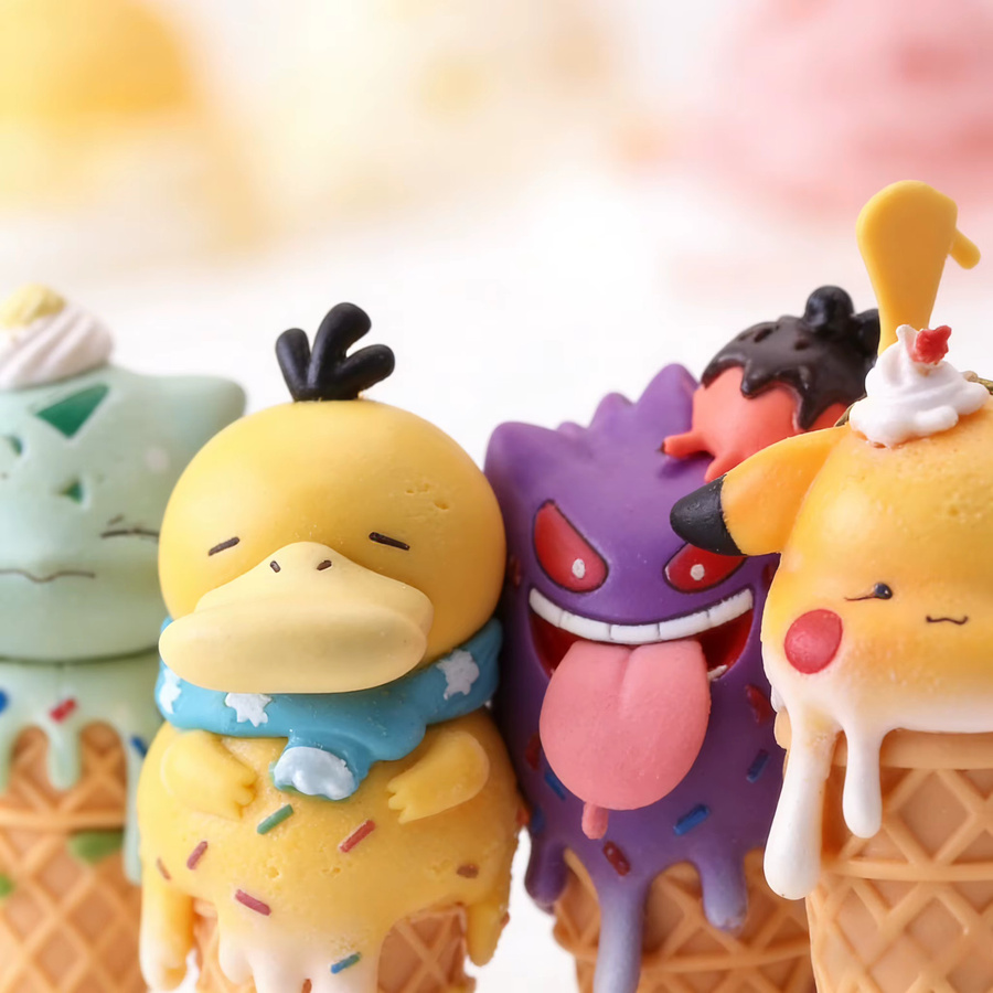 Pokémon Pikachu Snorlax Psyduck Gengar Anime Figur, Einzelfigur, Bunt / Mehrfarbig - Bild 2