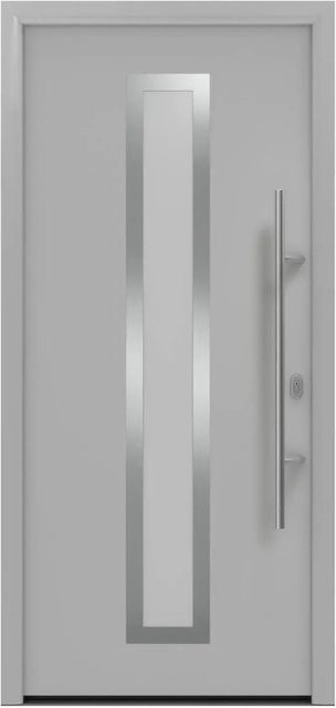 EcoStar Haustür Isopro IP 700S in Weißaluminium mit Glaseinsatz, DIN Rechts, B: 110 cm, H: 210 cm - Bild 1