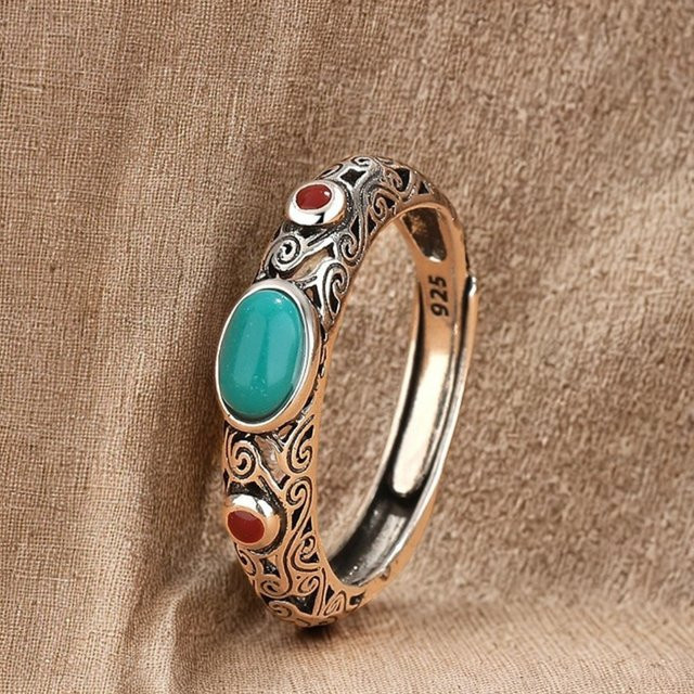 YDSMOSO Ring, 925 Silber, Kristall, Vintage, Damen - Bild 1