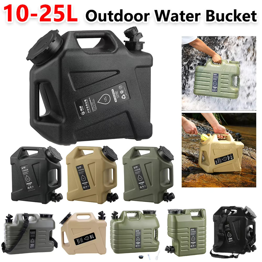 MOJOYCE Outdoor-Wassereimer mit Wasserhahn in Grün, tragbarer Camping-Wasserbeutel für Picknick und Wandern mit 5–25 l Fassungsvermögen - Bild 2