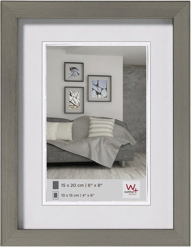 Walther Design Construction Bilderrahmen in Silber und Grau, Rechteckig, B/H: 30 x 40 cm - Bild 1