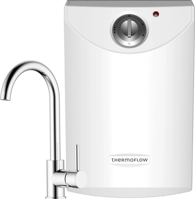 Thermoflow Untertischsspeicher mit Niederdruckarmatur Ovalis, 10 Liter, Weiß - Bild 1