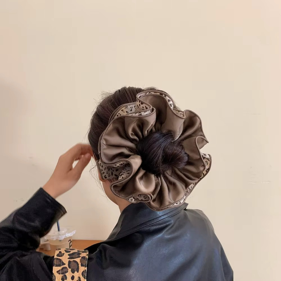 Haargummi Satin, Leopardenmuster, zweifarbig, Unisex - Bild 2