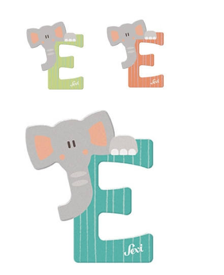 Sevi Holzbuchstabe Buchstabe E Elefant - Bild 1