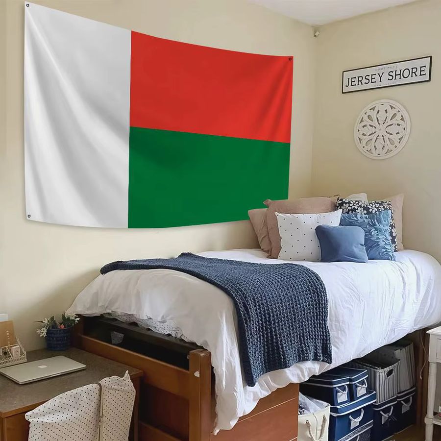 Madagaskar-Flagge aus Polyester in Weiß, Rot und Grün für die Outdoor-Dekoration - Bild 2