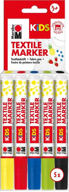 Marabu KIDS Textilmarker 5er-Set in Multicolor - Bild 1