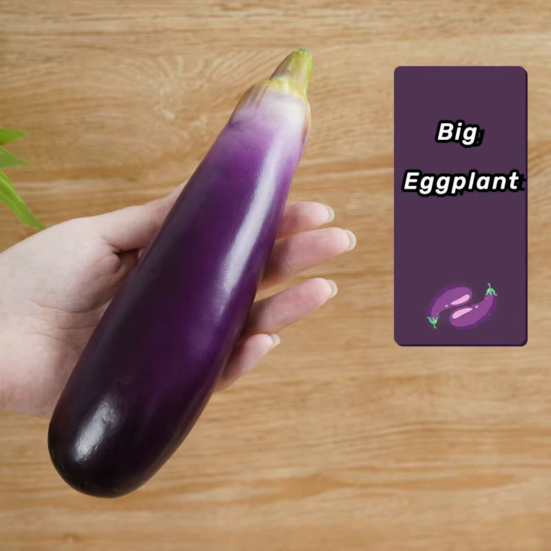 Künstliche Aubergine aus Schaum als Dekoration für deine Küche in Lila - Bild 2