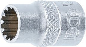 BGS Steckschlüssel-Einsatz Gear Lock 10310 aus Chrom-Vanadium in Silber mit 3/8 Zoll Antrieb und 10 mm Schlüsselweite - Bild 1
