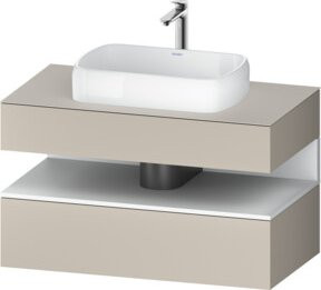 Duravit Waschtischunterschrank Qatego in Weiß Matt mit einer Schublade, Wandmontage, B/T/H: 100 x 55 x 60 cm - Bild 1