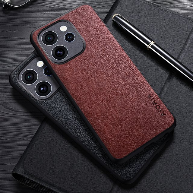 Luxuriöse Business Lederhülle für Oppo Reno15 Pro Max und Reno15 F in Schwarz - Bild 1