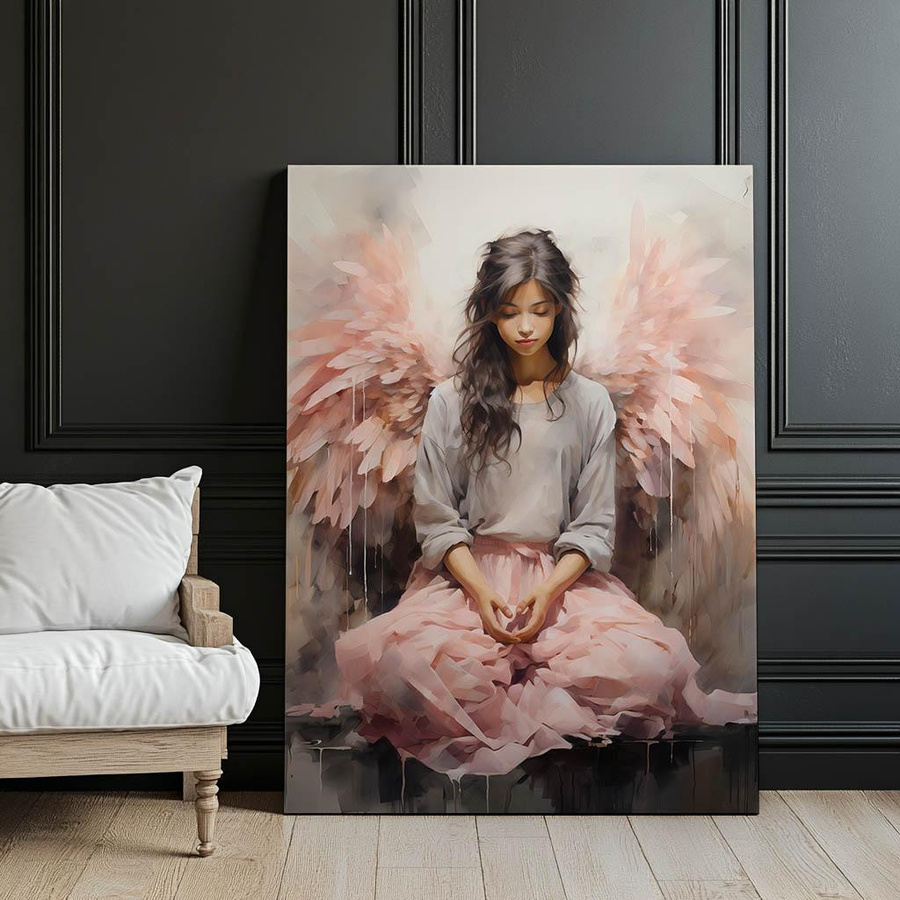 Trost im Gebet Wandbild mit schwarzem Aluminiumrahmen, Breite: 50 cm, Höhe: 70 cm - Bild 4