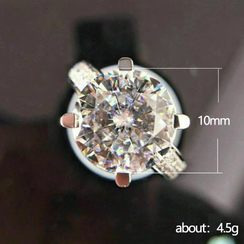 Huitan Verlobungsring Silber, Zirkonia, Kristall, Damen - Bild 2