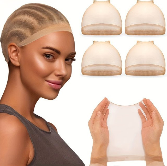 Unsichtbare HD-Haarperückenkappe, beige, Unisex - Bild 1