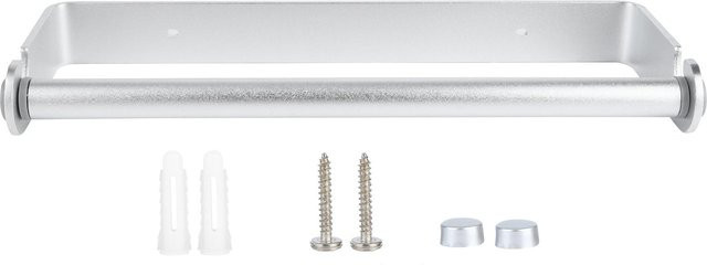 Fishine Wandmontierter Küchenhalter für Frischhaltefolie und Papierrollen in Silber und Weiß - Bild 1