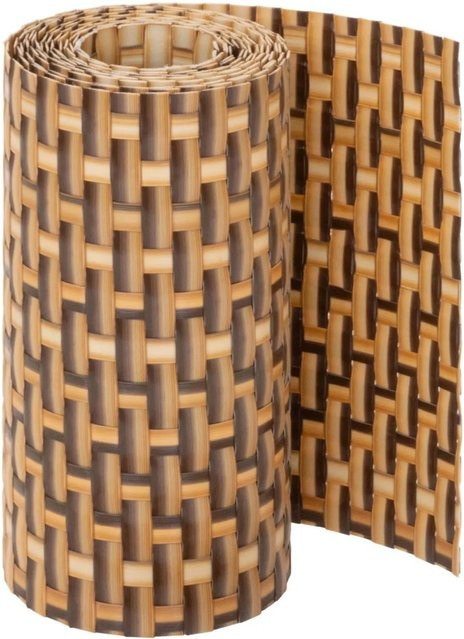 Jardinion Sichtschutzstreifen aus Kunststoff, Hellbraun, Blickdicht, B: 19 cm, H: 250 cm, Tiefe: 0,24 cm - Bild 1