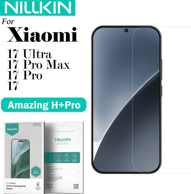 NILLKIN Displayschutzfolie aus gehärtetem Glas mit 9H Härtegrad für Xiaomi 17 Pro, 17 Pro Max und 17 Ultra, transparent - Bild 1