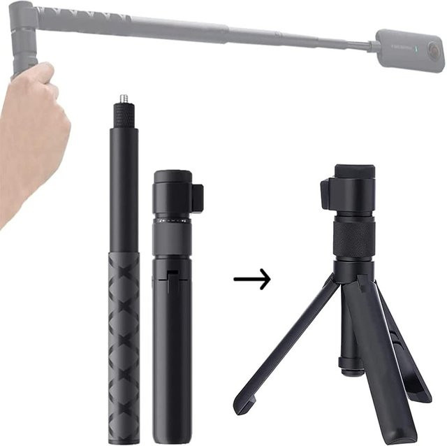 Insta360 Selfie Stick Bullet Time Bundle Griff für Insta360 X5 X4 X3 X2 und Action Kameras in Schwarz - Bild 1