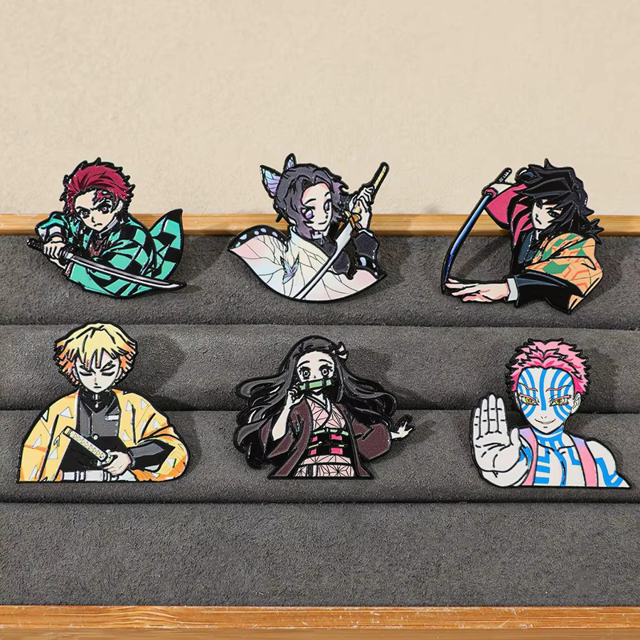 Bandai Legierungsbroschen Demon Slayer Anime Metallabzeichen - Bild 4