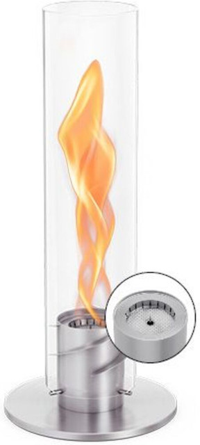 Höfats Tischfeuer SPIN 900 Tabletop aus Borosilikatglas in Silberfarben - Bild 1
