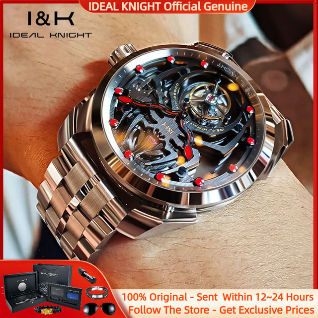 IDEAL KNIGHT Herrenuhr, Automatik, Edelstahl, Silber, Rund - Bild 1