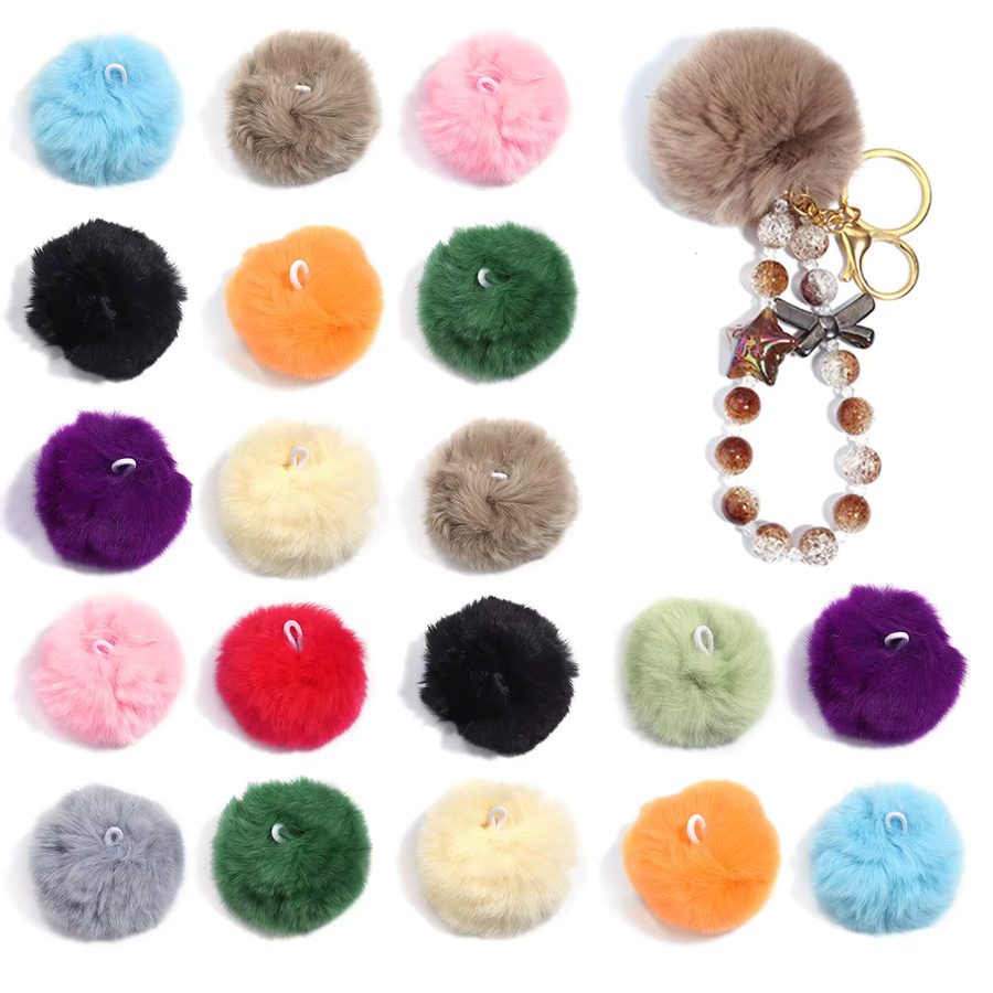 Louleur Anhänger Nerz Pelz, Bunt, 6 cm - Bild 5