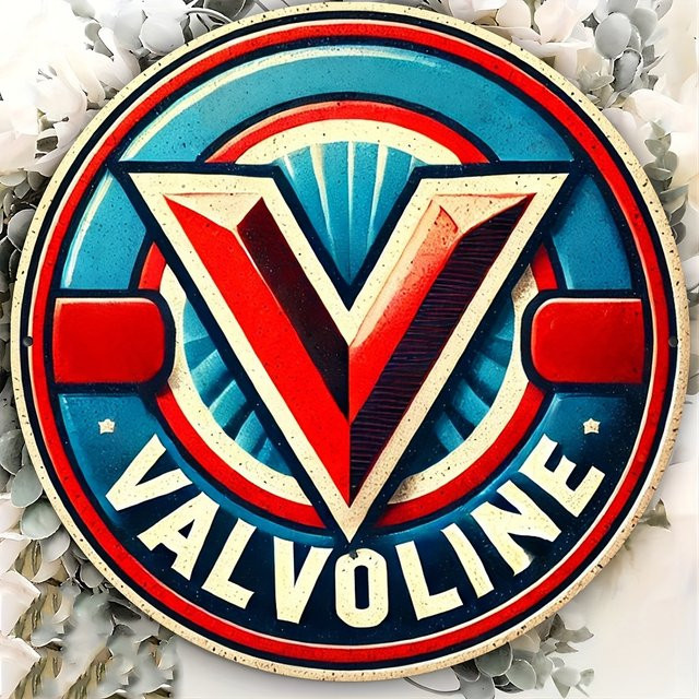 Valvoline Vintage Metallschild rund in Multicolour als Wandkunst für Zuhause, Büro oder Bar, Durchmesser: 20 cm - Bild 1