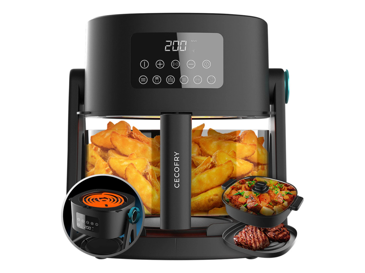 CECOTEC Heißluftfritteuse Flip and Grill 4500 in Schwarz mit Timer und 1500 Watt - Bild 3