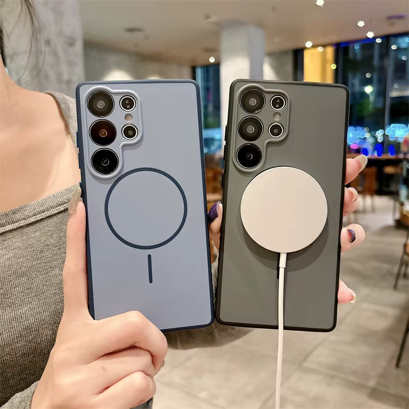 Stoßfeste Magnetische Schutzhülle für Samsung Galaxy S25 S24 S23 S22 Ultra Plus mit Wireless Charging Unterstützung - Bild 3