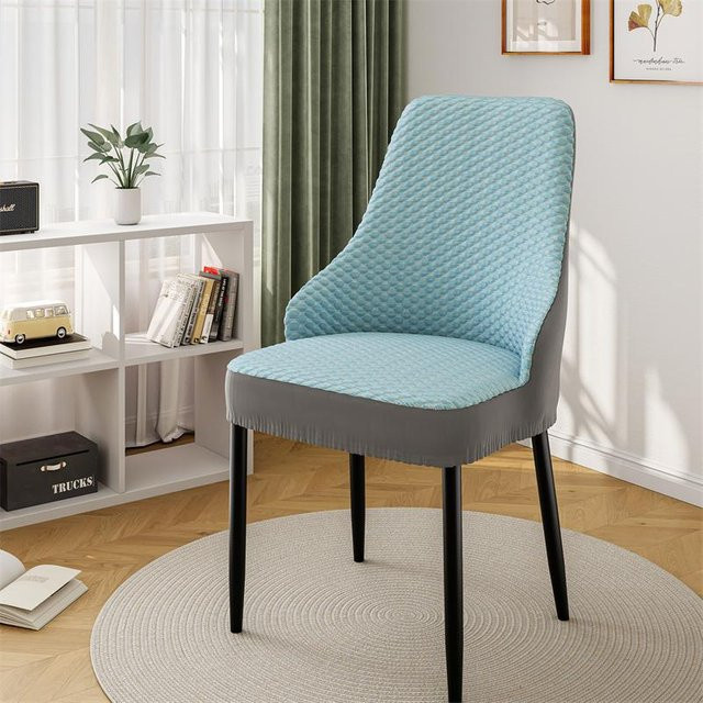 Yiran bag Kühlender Sesselbezug aus atmungsaktivem Polyester-Elastan-Mix, Blau, Dehnbarer Stuhlbezug für Sessel und Bankett - Bild 1