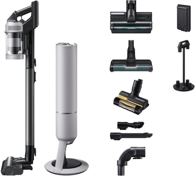 Samsung Bespoke AI Jet Complete Staubsauger VS80F28DFP/GE, Grau, beutellos mit App-Steuerung und waschbarem Filter - Bild 1