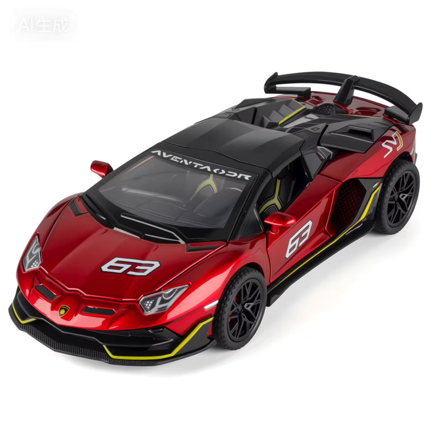 MAKEDA Lambor SVJ63 LP770 Miniaturmodell, 1:32, Metall, mit Licht und Sound - Bild 4
