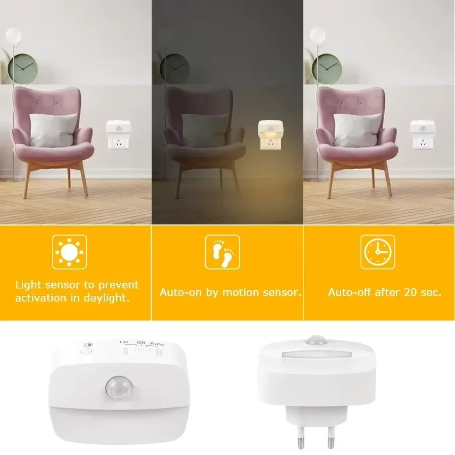GGBEE LED Nachtlicht mit Bewegungssensor als Wandleuchte in Weiß für Flur, Treppe, Küche und Schlafzimmer - Bild 4