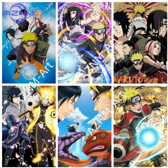 KAYOU Malen nach Zahlen Set Naruto Shippuden Leinwandgemälde Wandkunst Mehrfarbig - Bild 1