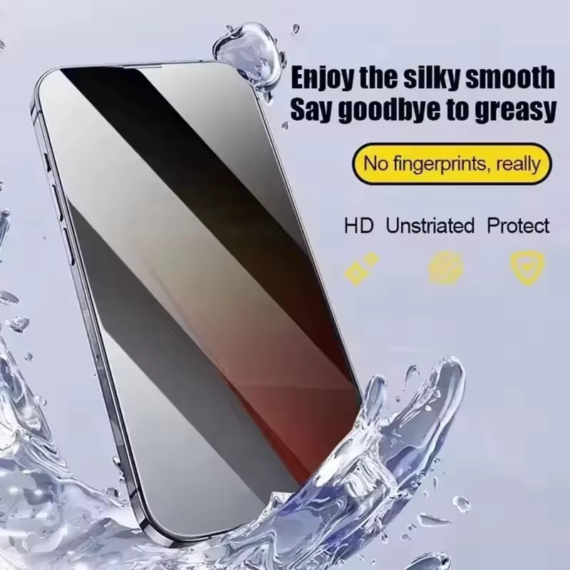 TUNEDEE Displayschutzfolie aus gehärtetem Glas mit Privatsphäre-Funktion und oleophober Beschichtung für iPhone 17 Pro Max, iPhone 17 Pro, iPhone 17 Air und iPhone 17, transparent - Bild 5