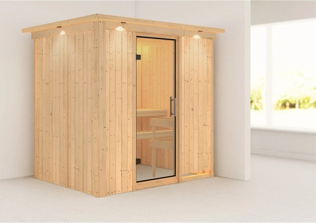 Karibu Sauna LED-Dachkranz in Natur - Bild 1