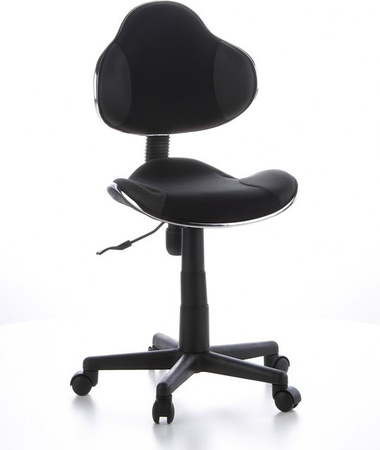 hjh OFFICE Kinderdrehstuhl KIDDY GTI-2 in Schwarz/Grau aus Stoff ohne Armlehnen, H x B x T: 101 x 45 x 42 cm