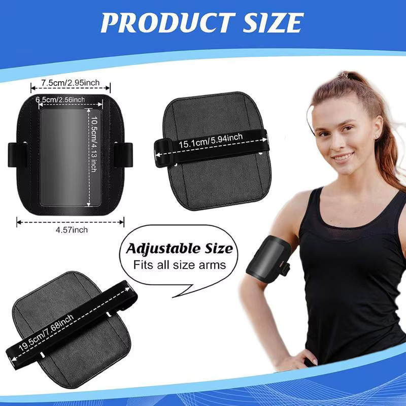 Wasserdichter Armband-ID-Halter aus PU-Leder in Schwarz für Dokumente und Zugangskarten - Bild 6