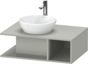 Duravit Waschtischunterschrank D-Neo wandhängend in Grau Matt, B: 80 cm, T: 55 cm, H: 26 cm - Bild 1