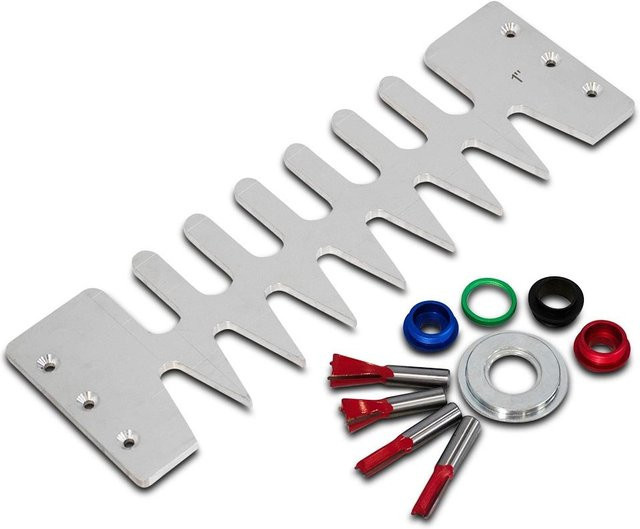 BAMATO 1 Zoll Schablone aus Aluminium in Silber passend für Zinkenfrässchablone BFS-350 - Bild 1