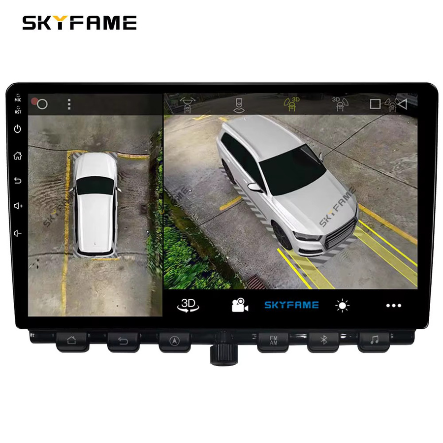 SKYFAME Expansion Button Knob Panel Key Kit für 9/10 Zoll Android Auto Hosts in Schwarz - Bild 3