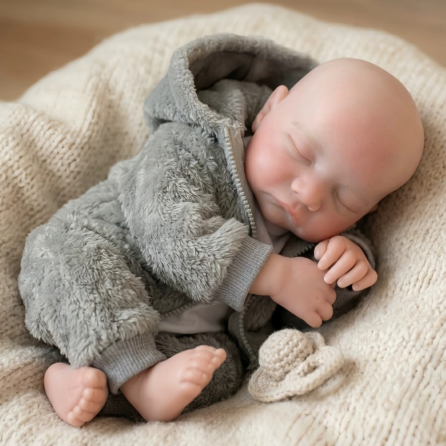 Reborn With Love, Reborn Puppe, Silikon, Grau - Bild 2