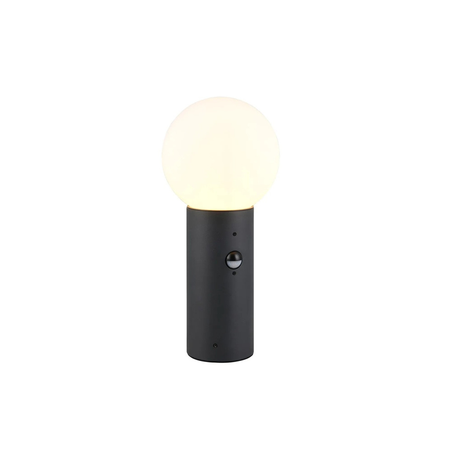 Trio LED-Pfosten Mures Anthrazit mit Bewegungssensor aus Aluminium und Glas, Durchmesser: 18 cm, Höhe: 40 cm - Bild 2
