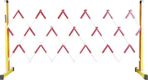 Kunzer Site Fence Scherensperre rot, selbstständig am Boden stehend, B: 25 cm, H: 120 cm - Bild 1