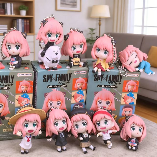 Bandai Spy X Family Anya PVC Anime-Figur, Mini-Ketten-Taschenanhänger - Bild 1