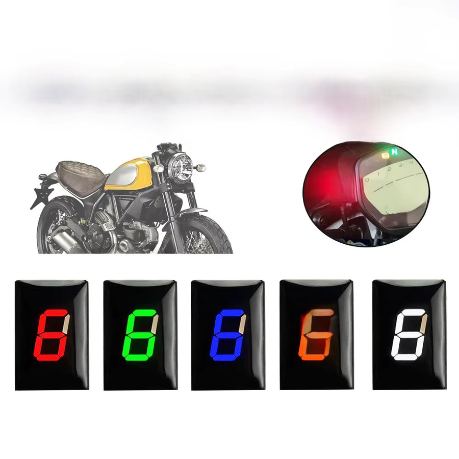 Motorrad Zahnrad Anzeige Steuergerät für Ducati Scrambler 800 1100 400 1000 in Rot - Bild 7