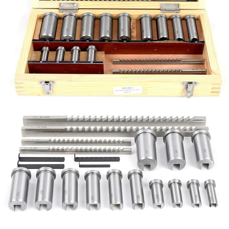 XMSJ 22-teiliges Keilnut-Räumwerkzeug Set aus HSS in Silber für CNC-Maschinen - Bild 3