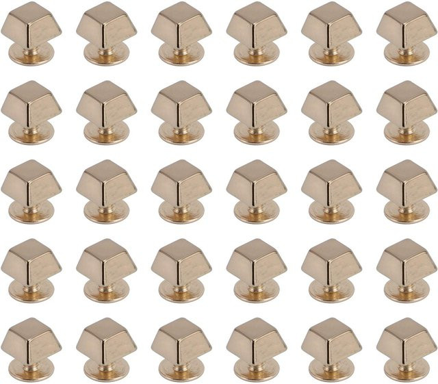 30 Sets Trapeznieten aus Zinklegierung in Gold mit 6mm Eisenschrauben für Handtaschen und Schuhe von GoolRC - Bild 1