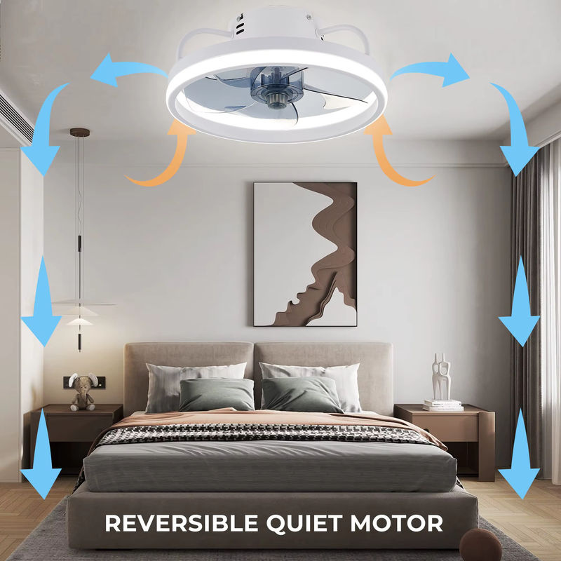 IRALAN Smart Deckenventilator mit Licht und Fernbedienung, Weiß, 55W, Durchmesser: 33 cm - Bild 5
